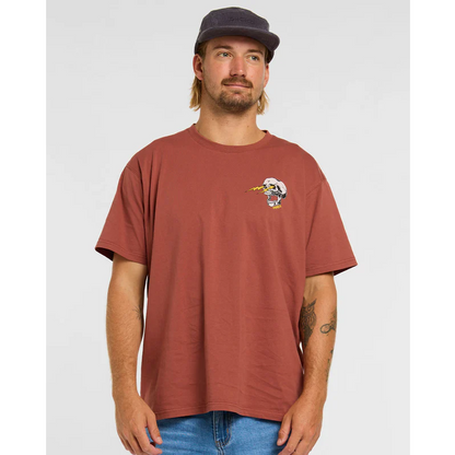T-Shirt DHARCO COTTON RUST Manches Courtes Marron