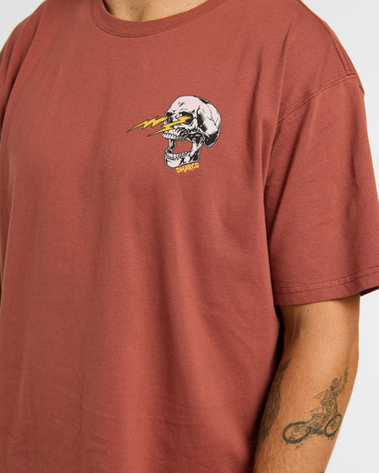 T-Shirt DHARCO COTTON RUST Manches Courtes Marron