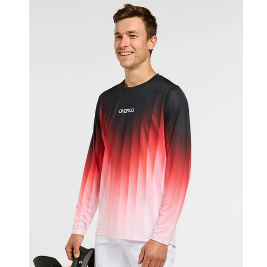 DHARCO RACE PRISM Trikot Langarm Rot