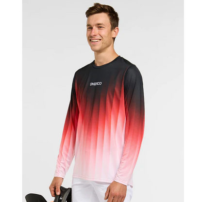 Maillot DHARCO RACE PRISM Manches Longues Rouge