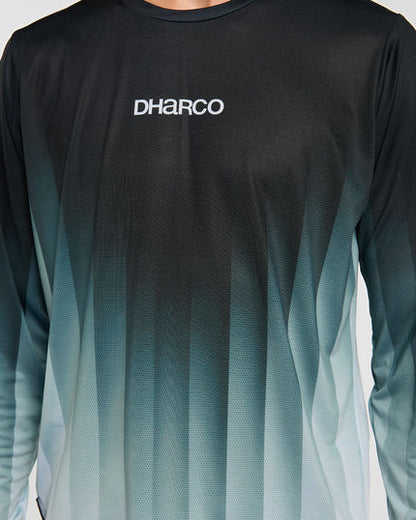 Maillot DHARCO RACE MIDNIGHT PRISM Manches Longues Vert