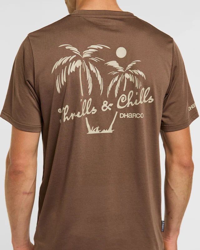 T-Shirt DAHRCO TECH HUSK Kurzarm Braun