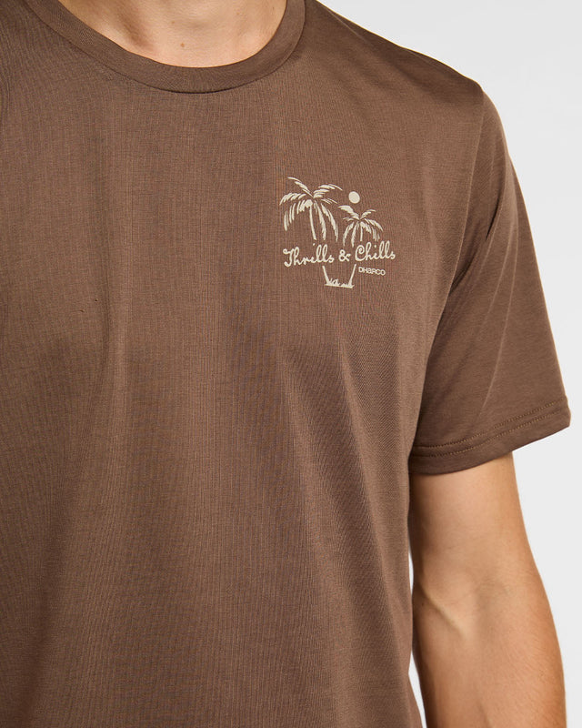 T-Shirt DAHRCO TECH HUSK Kurzarm Braun