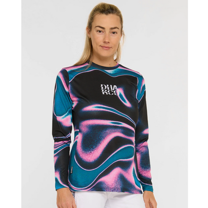 Maillot DHARCO RACE AURORA Manches Longues Femme Noir/Rose