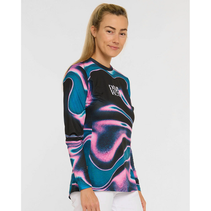 Maillot DHARCO RACE AURORA Manches Longues Femme Noir/Rose