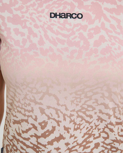 Maillot DHARCO PRISCILLA Manches Courtes Femme Beige/Rose