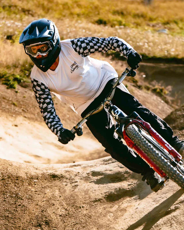 Maillot DHARCO GRAVITY OFFSET Manches Longues Blanc/Noir