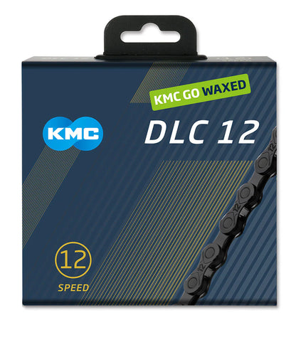 Chaîne 12V KMC DLC 12 Waxed Noir Ciré