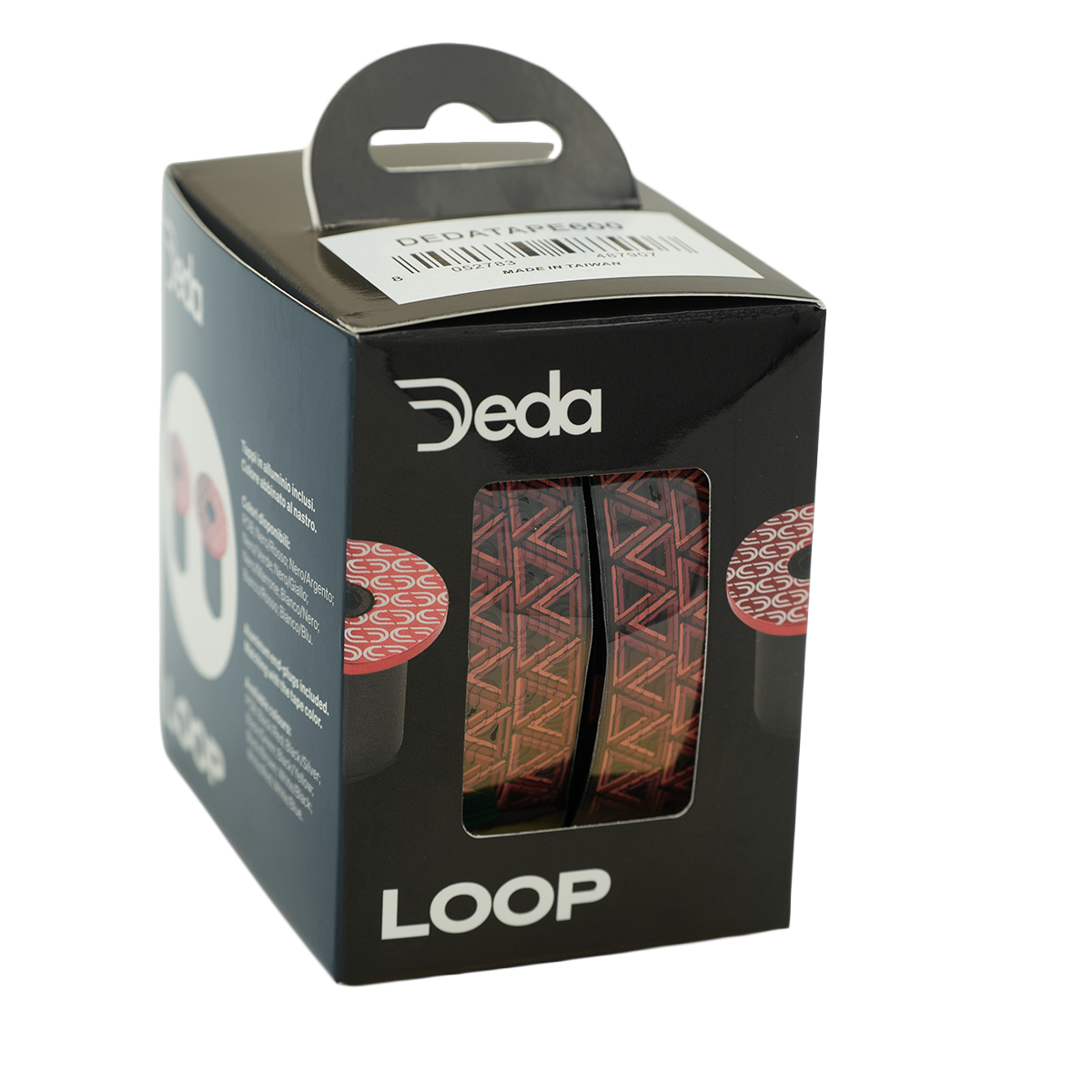 Ruban de cintre DEDA LOOP + END-PLUG Noir/Rouge
