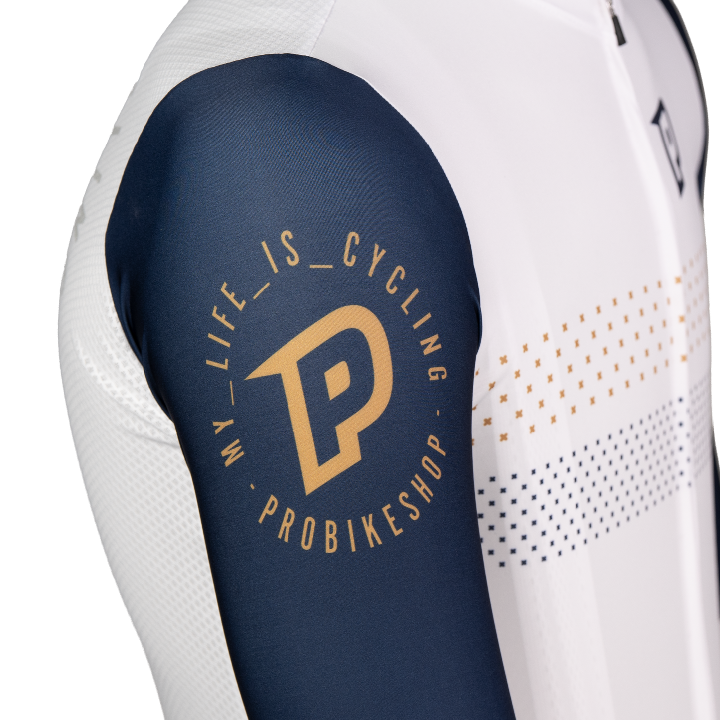 PROBIKESHOP Trikot Kurzarm Marine/Weiß