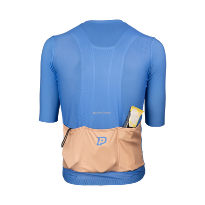 Trikot PROBIKESHOP By CHEF DE FILE Kurzarm Blau/Lila