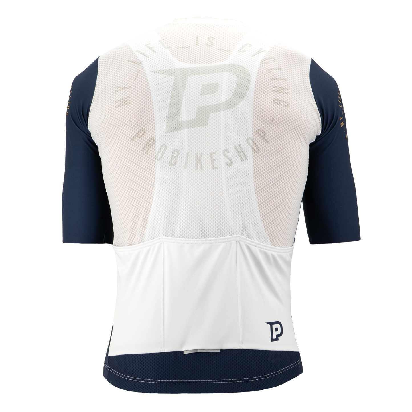 PROBIKESHOP Trikot Kurzarm Marine/Weiß