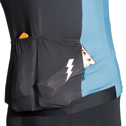 Maillot Manches Courtes USWE GRUS GRAVEL Bleu