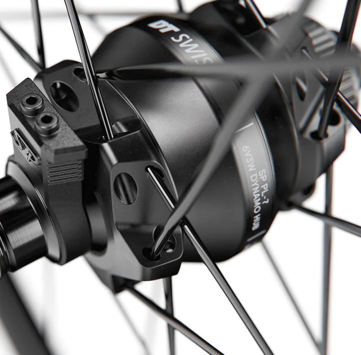 Roue Avant DT SWISS GR 1600 SPLINE 25 Tubeless Ready (Center Lock) Dynamo