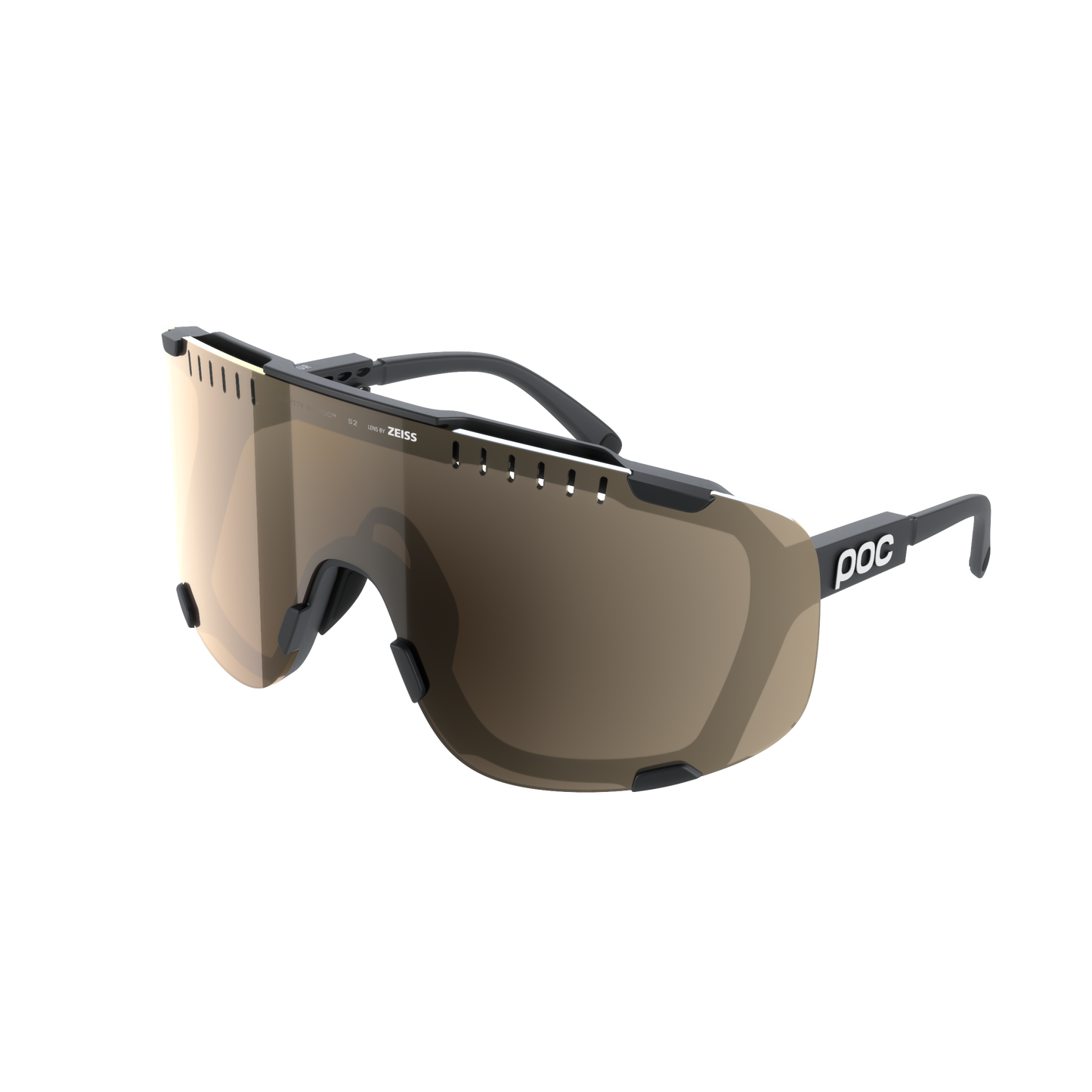 Brille POC DEVOUR + Schwarz Glas Clarity Trail Partly Sunny Silver