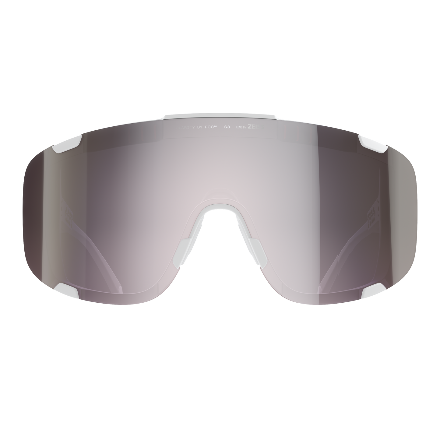 Brille POC DEVOUR + Weiss Glas Clarity Road Sunny Silver