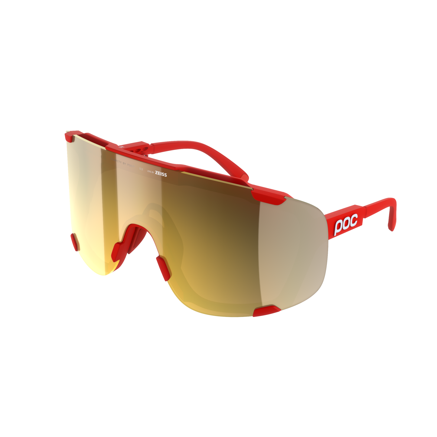 Lunettes POC DEVOUR + Rouge Verre Clarity Road Partly Sunny Gold
