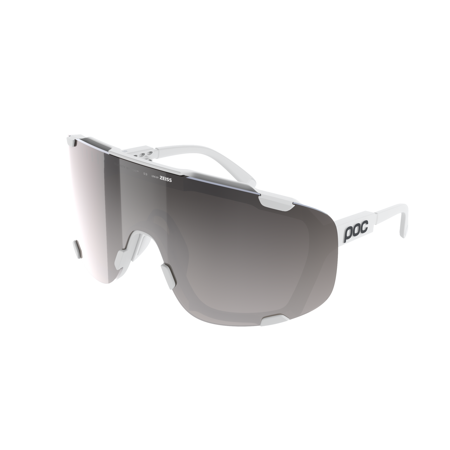 POC DEVOUR WF + Brille Weiß/Clarity Road/Sunny Silver