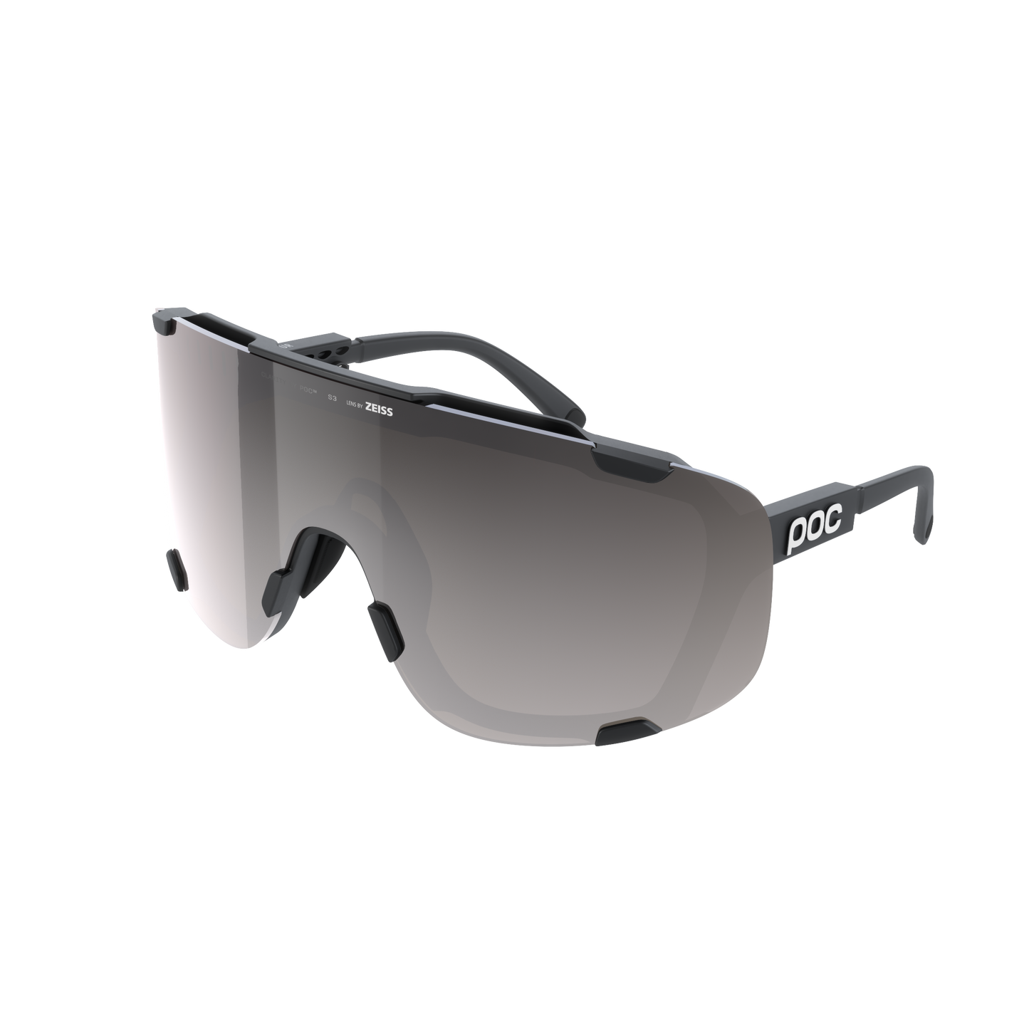 POC DEVOUR WF + Brille Schwarz/Clarity Road/Sunny Silver