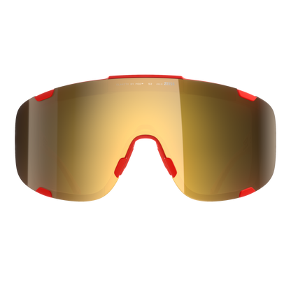 POC DEVOUR WF+ Brille Rot Clarity Road Partly Sunny Gold Glas