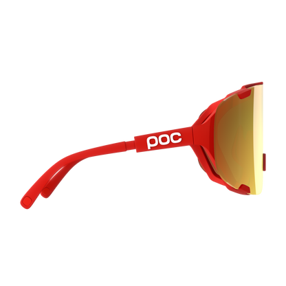 POC DEVOUR WF+ Brille Rot Clarity Road Partly Sunny Gold Glas