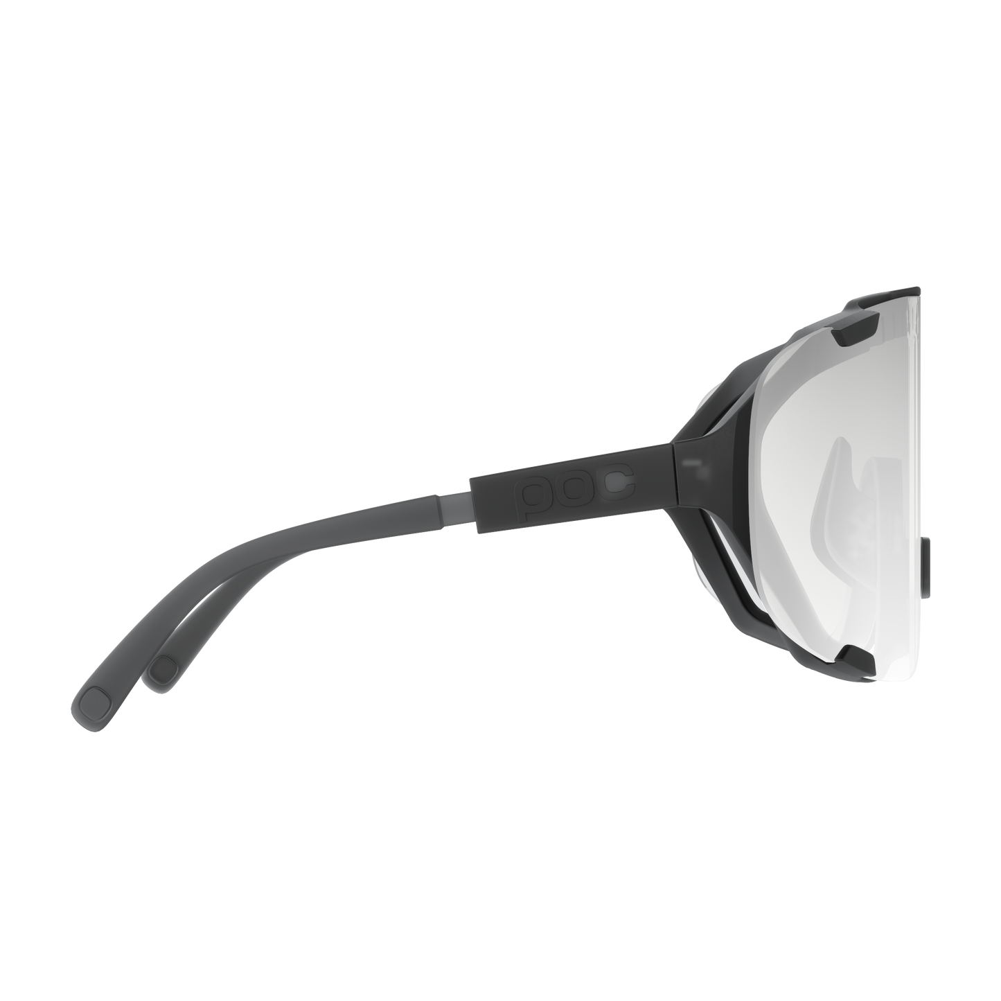 POC DEVOUR Brille Schwarz Transluzent Clarity Glas Photochromic Grey