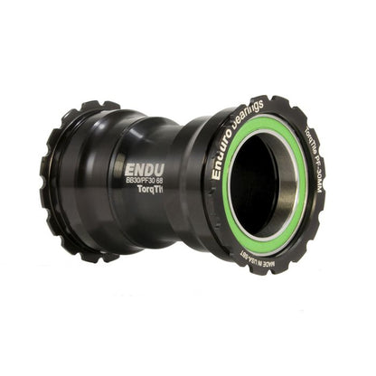 Boitier de pédalier ENDURO BEARINGS TORQTITE PF30 Axe 30mm (Narrow) Acier Inoxydable Noir