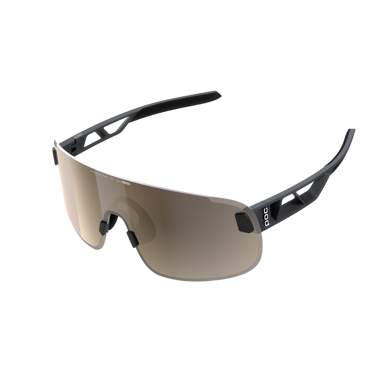 POC ELICIT Brille Schwarz Clarity Trail Partly Sunny Silver Glas