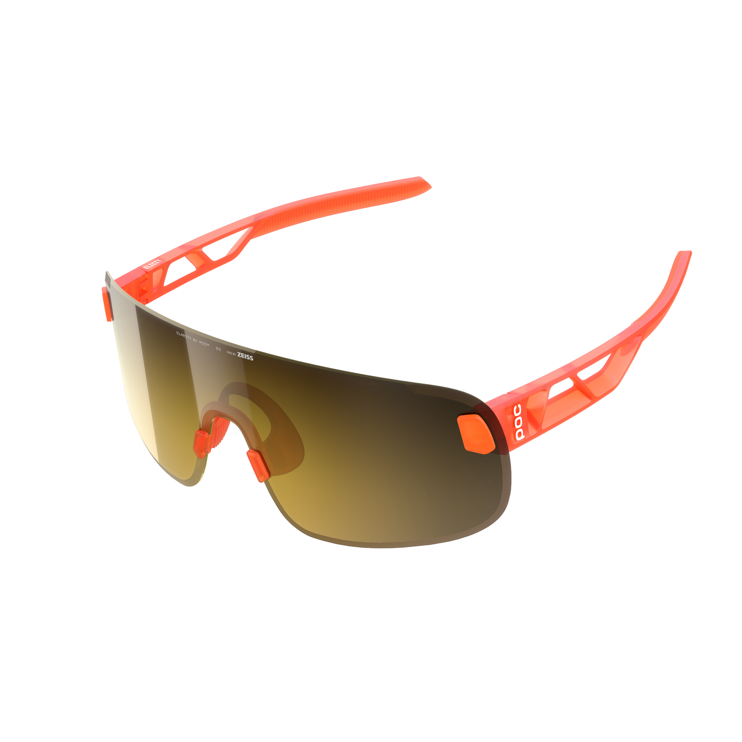 Lunettes POC ELICIT + Orange Translucide Verre Clarity Road/ Partly Sunny Gold
