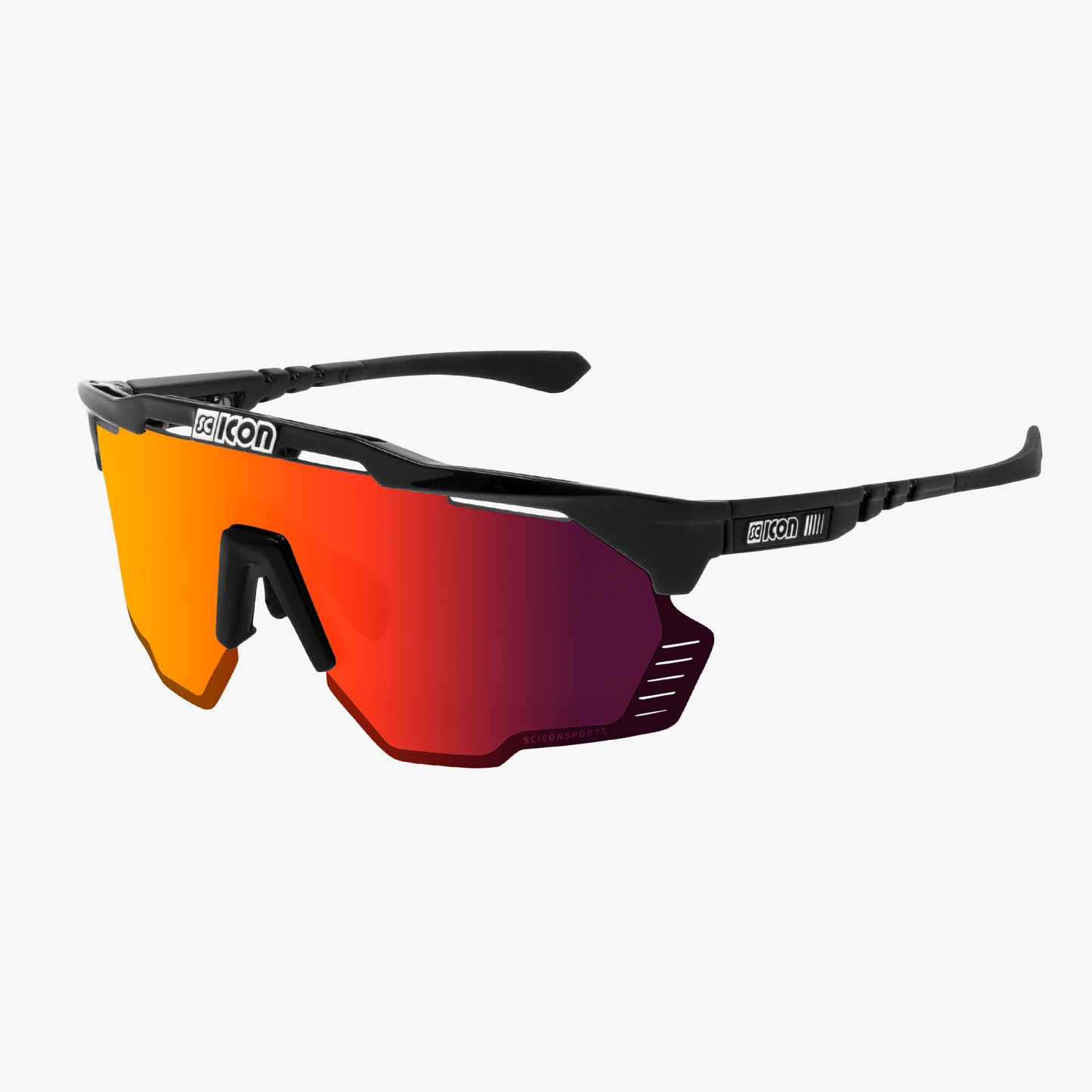 SCICON AEROSHADE KUNKEN Brille Schwarz Multimirror Rot