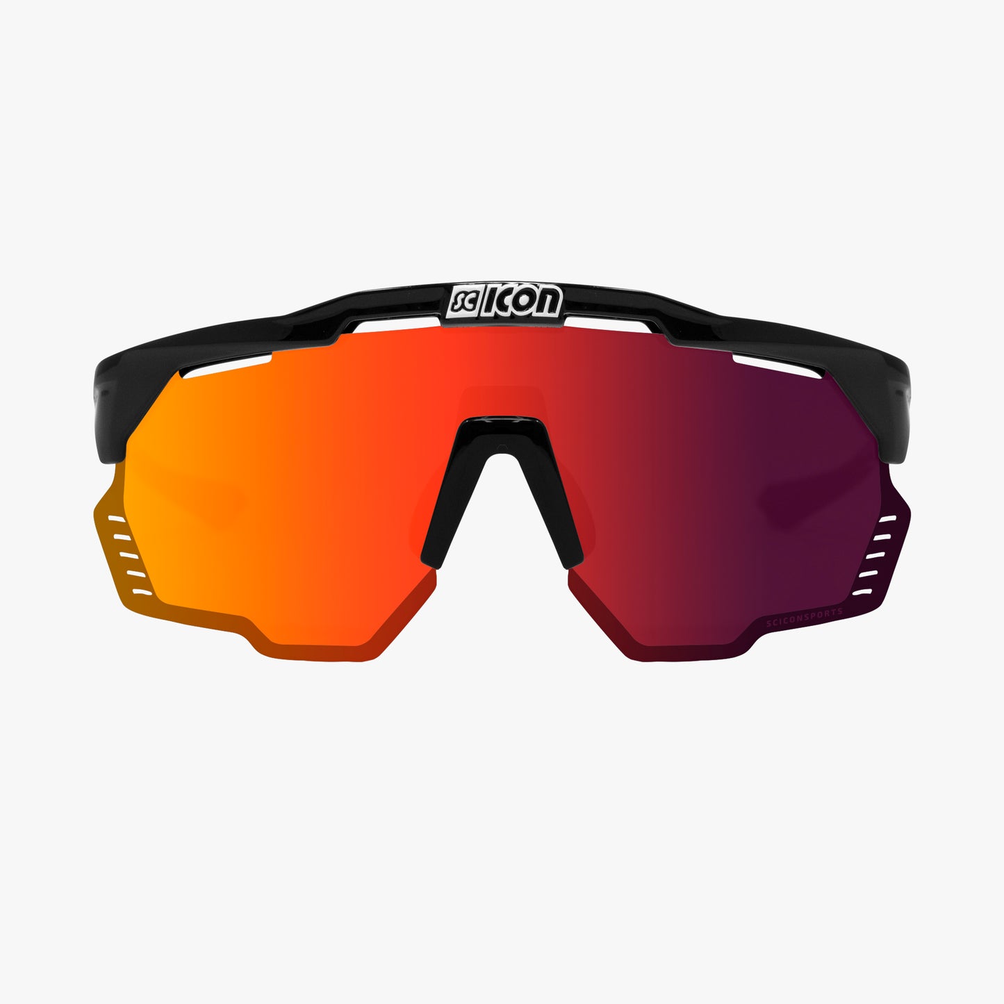 SCICON AEROSHADE KUNKEN Brille Schwarz Multimirror Rot