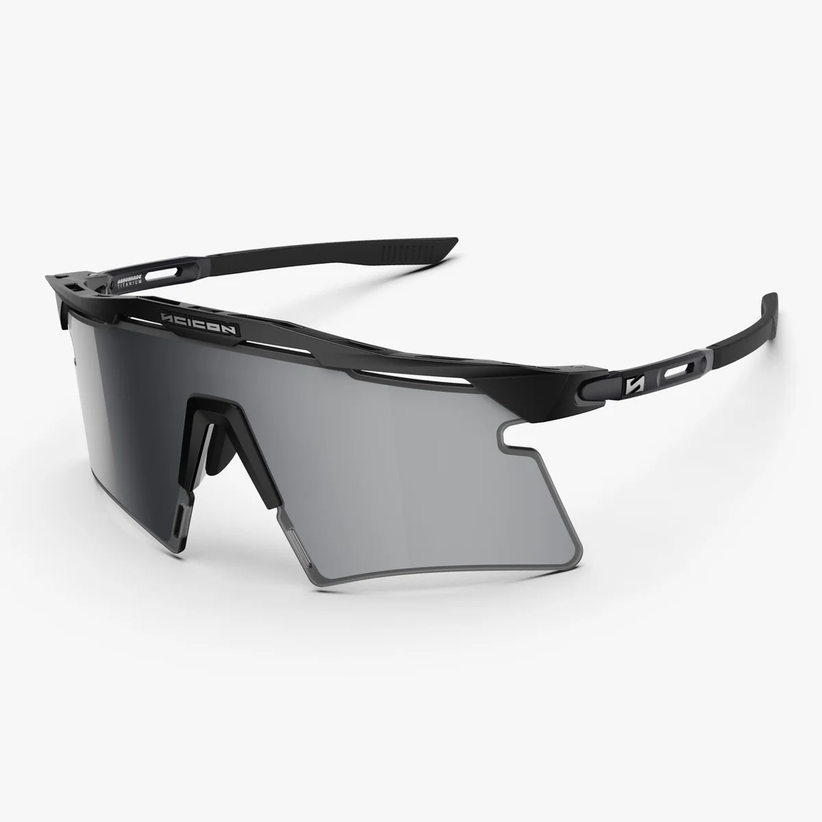 SCICON AEROSHADE 2.0 TITANIUM Brille Schwarz Matt Multimirror Glas Silver + Pink