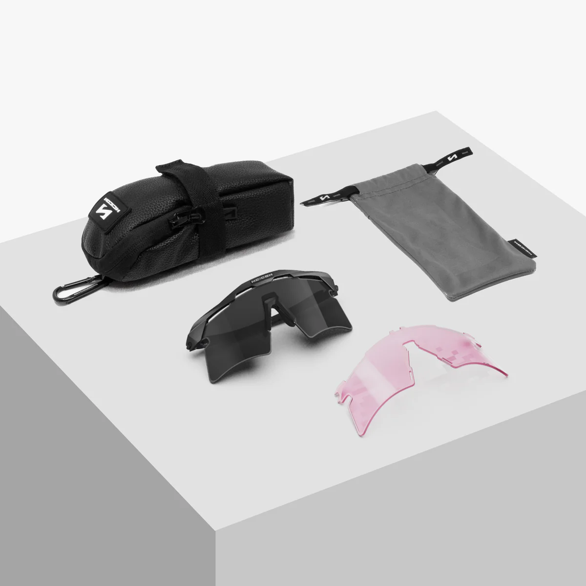 SCICON AEROSHADE 2.0 TITANIUM Brille Schwarz Matt Multimirror Glas Silver + Pink
