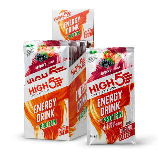 Energy Drink HIGH5 ENERGY DRINK PROTEIN (47g) Früchte Rot