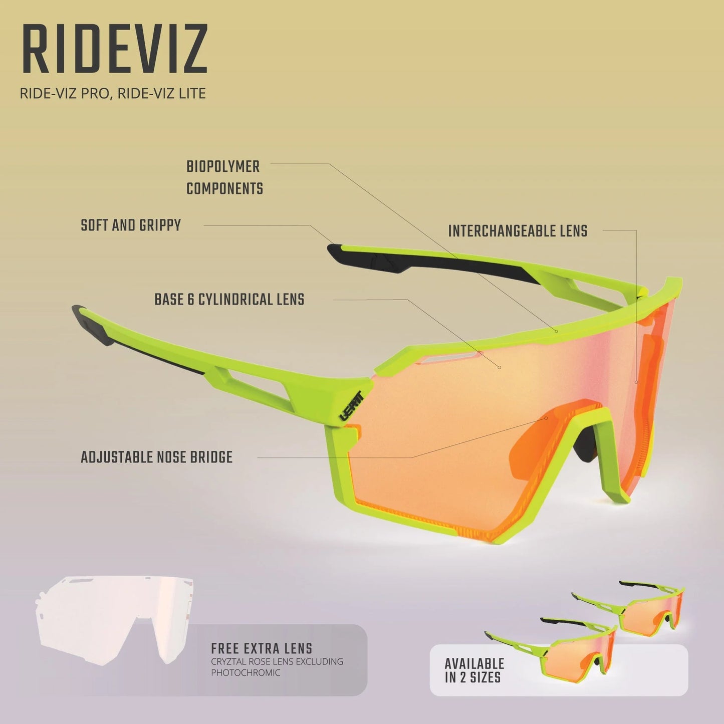 Lunettes LEATT RIDEVIZ PRO SMALL Noir Verre Iriz Argent