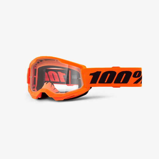 Goggle 100% STRATA 2 Junior Orange Klares Glas