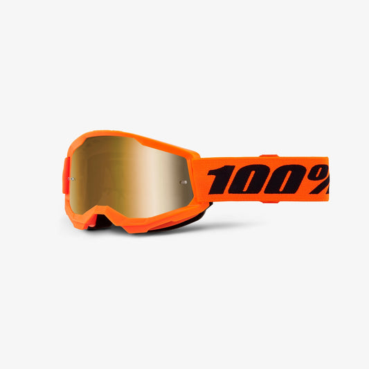 Goggle 100% STRATA 2 Junior Orange Scheibe Gold Mirror