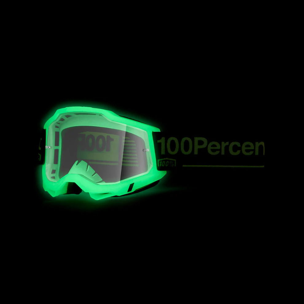 100% ACCURI 2 GLOW Maske Weiß Klarer Bildschirm