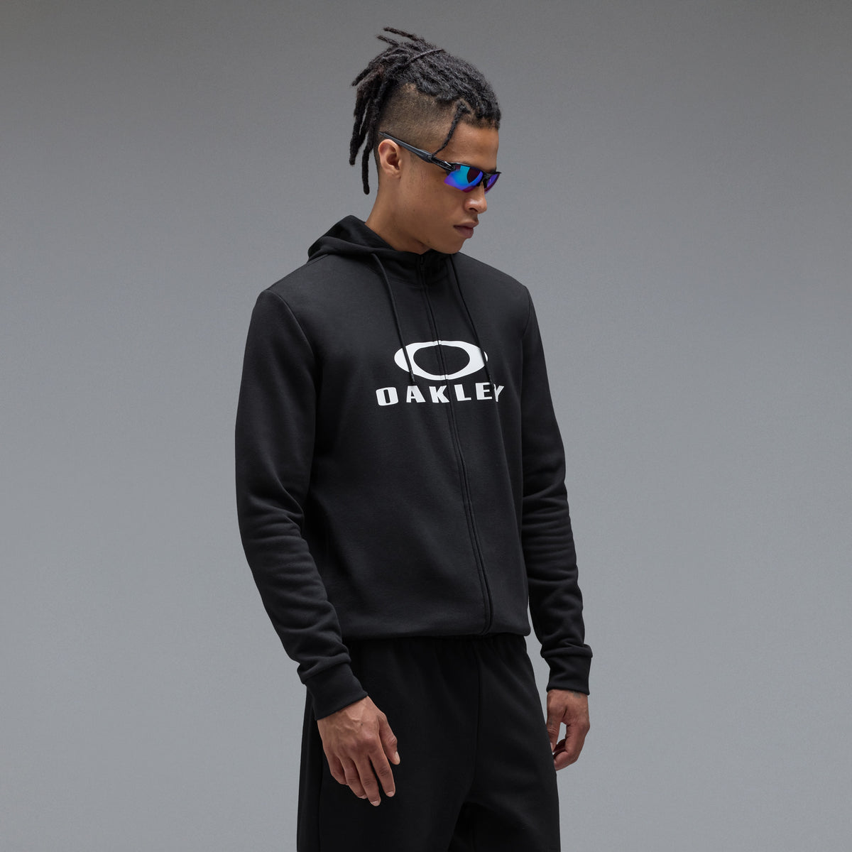 Kapuzenpullover OAKLEY BARK FZ 2.0 Schwarz/Weiß