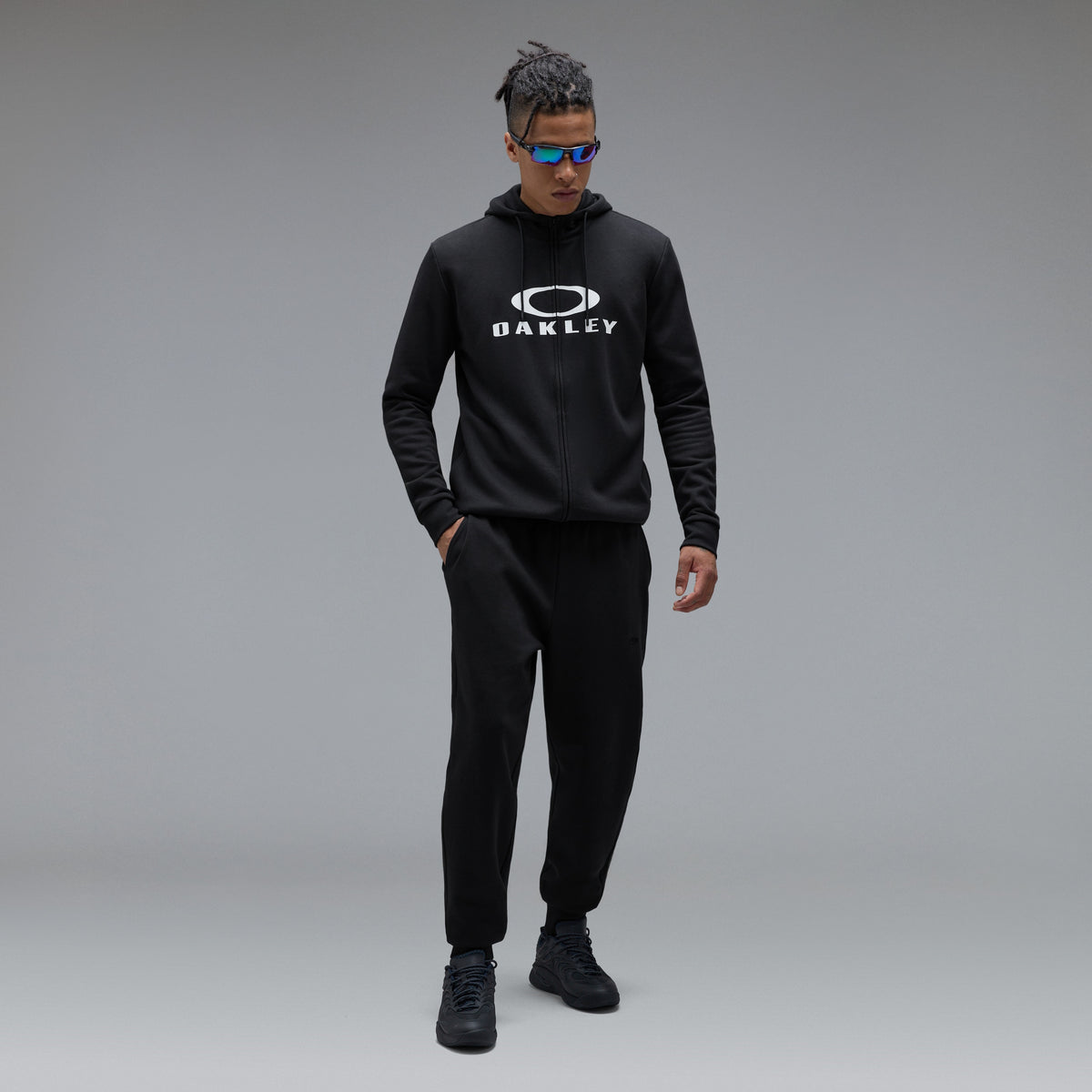 Kapuzenpullover OAKLEY BARK FZ 2.0 Schwarz/Weiß
