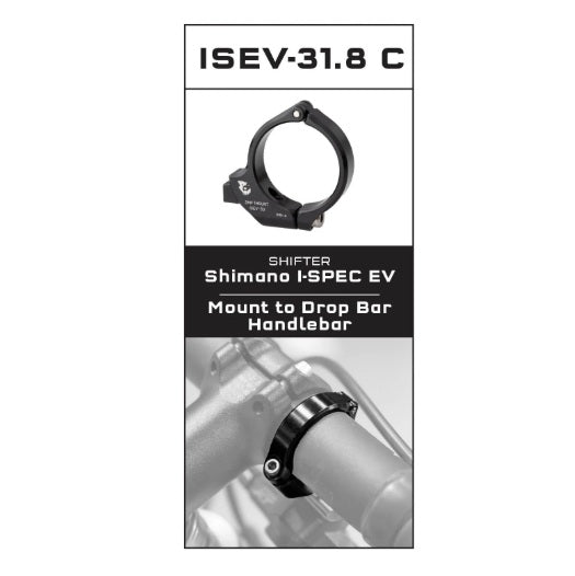 Adaptateur de Fixation WOLF TOOTH ShiftMount ISEV-31.8 Shimano I-SPEC EV Shifter > Cintre 31.8 mm