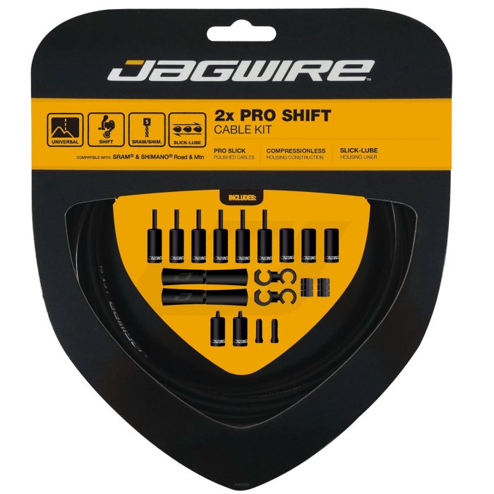 JAGWIRE ROAD AND MOUNTAIN PRO Kabel- und Hüllen-Set für Schaltzüge, schwarz