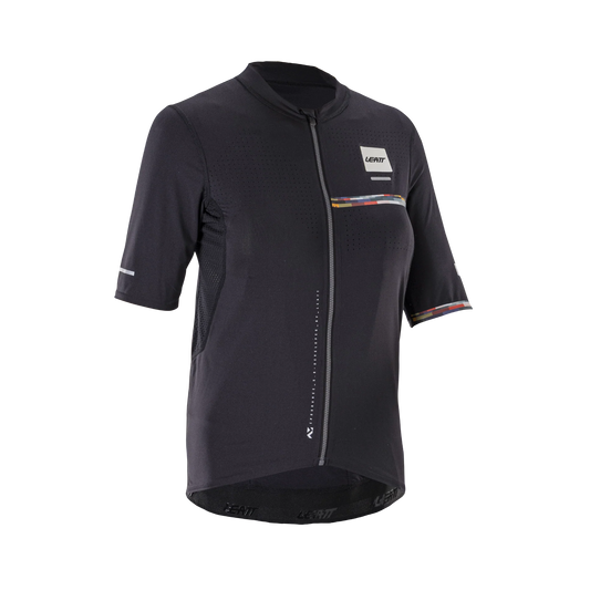 LEATT MTB ENDURANCE 5.0 CARGO Damen Kurzarm Trikot Schwarz