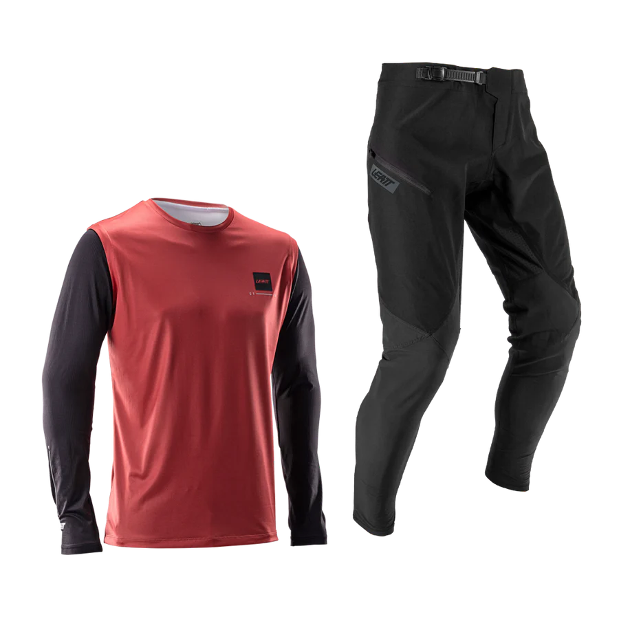 Set Trikot + Hose LEATT MTB GRAVITY 1.0 Schwarz/Rot