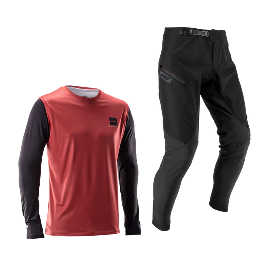 Set Trikot + Hose LEATT MTB GRAVITY 1.0 Schwarz/Rot