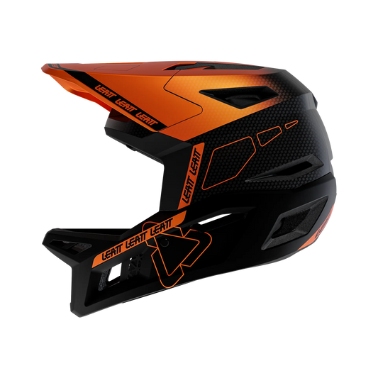 LEATT GRAVITY 6.0 CARBON GLOW MTB-Helm Schwarz/Orange