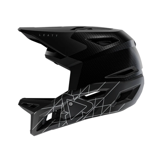 MTB-Helm LEATT GRAVITY 6.0 CARBON STEALTH Schwarz/Grau