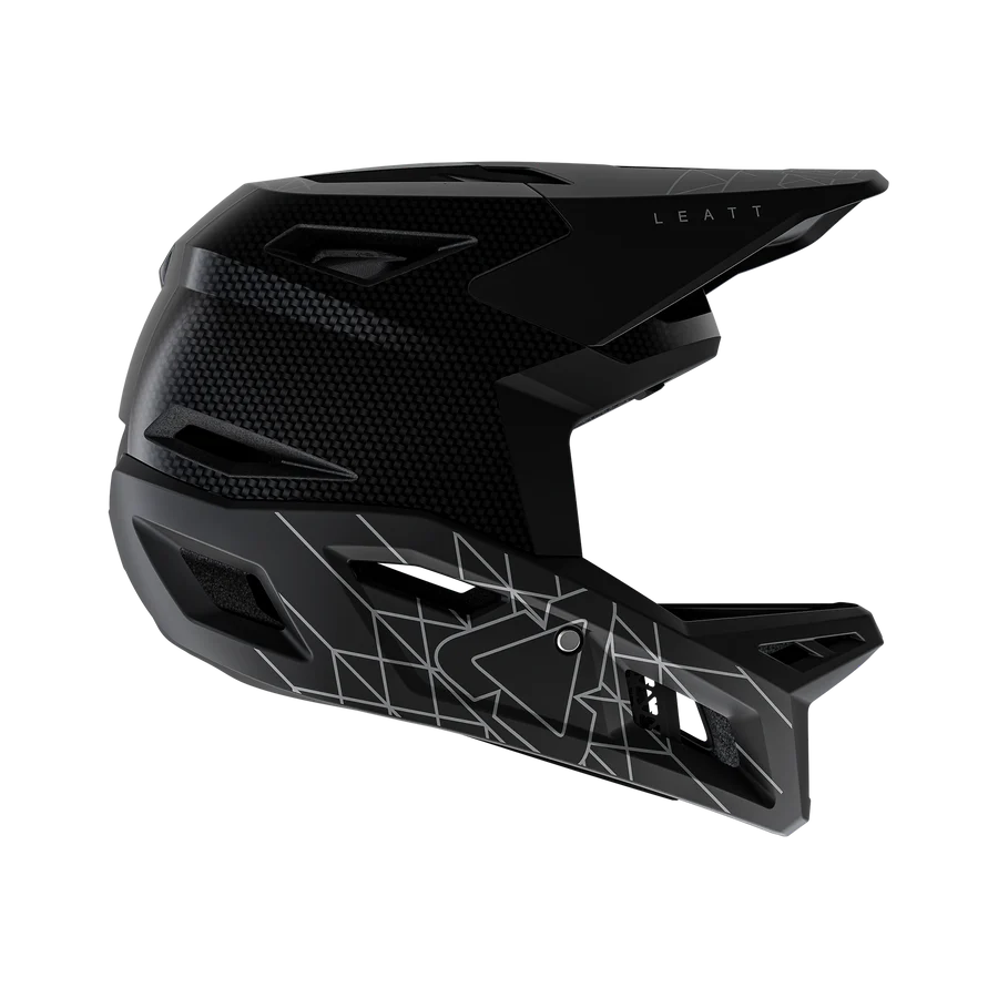 MTB-Helm LEATT GRAVITY 6.0 CARBON STEALTH Schwarz/Grau