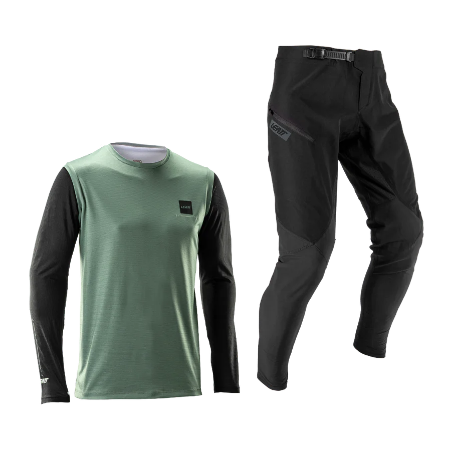 Kit Maillot + Pantalon LEATT MTB GRAVITY 1.0 Junior Noir/Vert