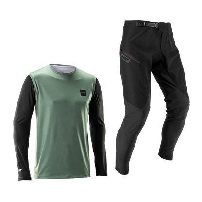 Kit Maillot + Pantalon LEATT MTB GRAVITY 1.0 Junior Noir/Vert
